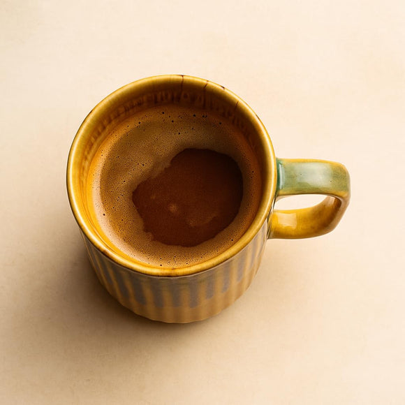 Comfy Homes Ceramic Milk and Coffee Mug | Premium Stoneware Cup for Hot & Cold Beverages | Stylish Brown Modern Design | Perfect for Tea, Milk, Coffee & Gifting (Rustic Yellow)