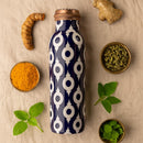 Comfy Homes 100% Copper Water Bottle, 1 Litre | Durable, Leak Proof & Rust Proof | Handicraft Finish & Timeless Luxury Design | Non-Toxic, BPA Free, Boosts Immunity & Yoga Health Benefits (Eternal)-5