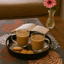 Comfy Homes Round Melamine Tray | Durable, Stackable Serving Tray | Premium Printed Serveware for Kitchen, Dining Table, Coffee Table, Office Desk, Parties, Snacks, Breakfast & More (Candle)-6