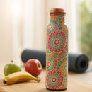 Comfy Homes 100% Copper Water Bottle, 1 Litre | Durable, Leak Proof & Rust Proof | Handicraft Finish & Timeless Luxury Design | Non-Toxic, BPA Free, Boosts Immunity & Yoga Health Benefits (Legacy)-1