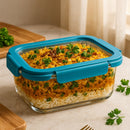 Comfy Homes Collapsible Glass Container Set of 1 | Lunch & Storage Box for School, Office | Easy to carry and Durable |(1500ml)-5