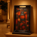 Comfy Homes Durable Multi-Use Premium Printed Rectangular Melamine Serve Ware Set with 3 Trays (Small, Medium & Large) (Wordly Illusion)-7