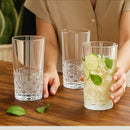 Comfy Homes Premium 300 ml Glass Set, Pack of 6 | Stylish Lead-Free Drinking Glasses for Water, Whiskey, Cocktail, Colddrink & Juice | Elegant Glassware for Home, Bar & Party Use (Flame)-4