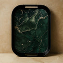 Comfy Homes Durable Multi-Use Premium Printed Rectangular Melamine Serve Ware Set with 3 Trays (Small, Medium & Large) (Sea Breeze)-8