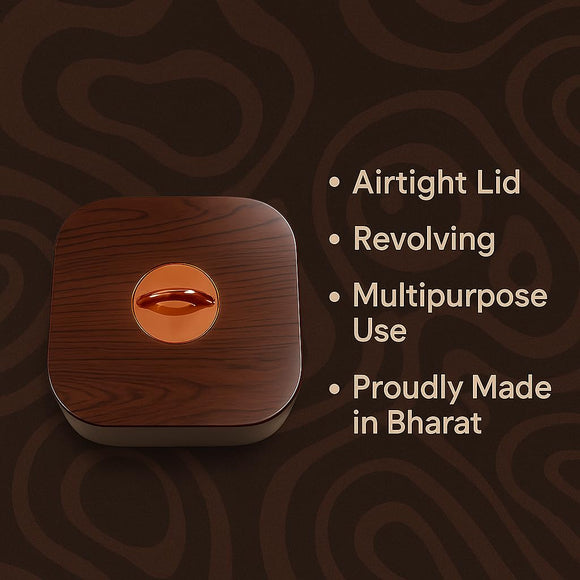 Comfy Homes Multipurpose Revolving Candy Set | Premium Decorative Dry Fruit Box & Chocolate Storage Organizer | Stylish Revolving Serving Container for Candies, Snacks, Sweets & Gifting (Nobility)