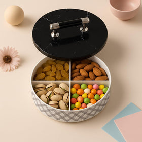 Comfy Homes Multipurpose Candy Set | Premium Decorative Candy Storage Box for Dry Fruits, Chocolates, Snacks & Sweets | Elegant Return Gift Box for Weddings, Housewarming & Festivals (ChessBoard) - 0