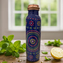 Comfy Homes 100% Copper Water Bottle, 1 Litre | Durable, Leak Proof & Rust Proof | Handicraft Finish & Timeless Luxury Design | Non-Toxic, BPA Free, Boosts Immunity & Yoga Health Benefits (Infinity)-5