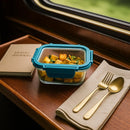 Comfy Homes Glass Container Set of 1 | Lunch & Storage Box for School, Office | Easy to carry and Durable | (1040ml)-3