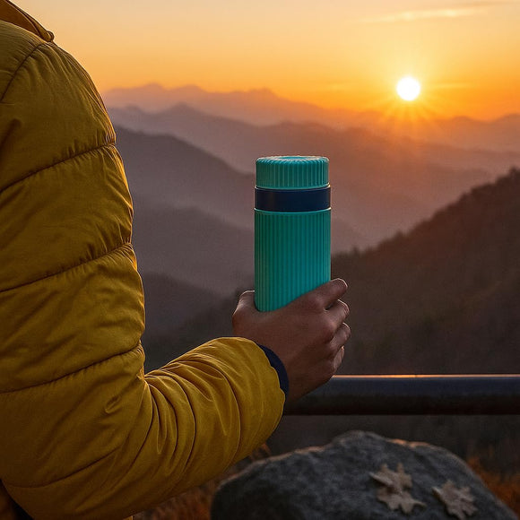 Comfy Homes 500ml Water Bottle | Inner Steel Insulation Keeps Drinks Hot & Cold for Hours | Compact, Lightweight & Leakproof | Ideal for Travel, Office, Gym, School & Outdoor Use (Blue)