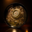 Comfy Homes Round Melamine Tray | Durable, Stackable Serving Tray | Premium Printed Serveware for Kitchen, Dining Table, Coffee Table, Office Desk, Parties, Snacks, Breakfast & More (Clock)-4