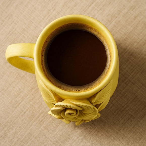 Comfy Homes Ceramic Milk and Coffee Mug | Premium Stoneware Cup for Hot & Cold Beverages | Stylish Brown Modern Design | Perfect for Tea, Milk, Coffee & Gifting (Yellow)