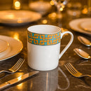 Comfy Homes Bone China Mugs, Set of 6 | Lightweight, Durable, Lead Free, Food Safe, Scratch Resistant with Premium Design | Tea/Chai Cups for Gifting, Home, Office Use & All Occasion (Chique)-8