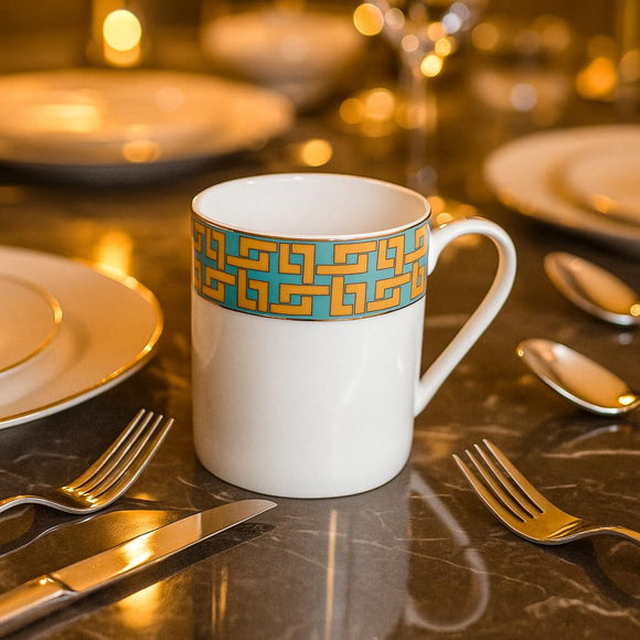 Comfy Homes Bone China Mugs, Set of 6 | Lightweight, Durable, Lead Free, Food Safe, Scratch Resistant with Premium Design | Tea/Chai Cups for Gifting, Home, Office Use & All Occasion (Chique)