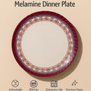 Comfy Homes 41 Pcs Melamine Dinner Set | Round Design with Dinner Plates, Small Plates, Serving Tray, Bowls with Lids, Spoons & Serving Spoons | Unbreakable & Lightweight Dinnerware (Royale Sapphire)-5