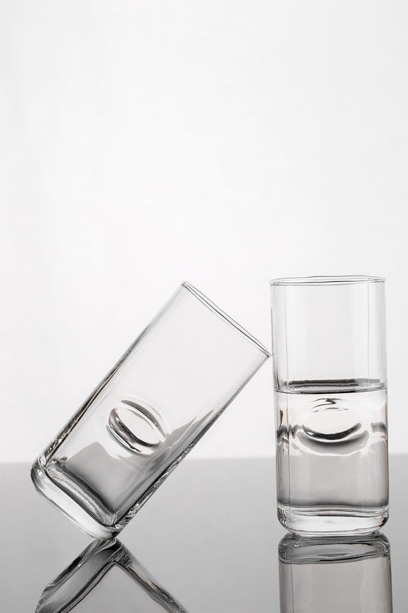 Comfy Homes 370 ml Glasses Set of 6 pcs - Drinking Glasses for- Water, Juice, Whiskey, Cocktail, Lead-Free, Perfect for Home, Restaurants and Parties (Dotted Imagica)