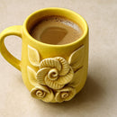 Comfy Homes Ceramic Milk and Coffee Mug | Premium Stoneware Cup for Hot & Cold Beverages | Stylish Brown Modern Design | Perfect for Tea, Milk, Coffee & Gifting (Yellow)-5