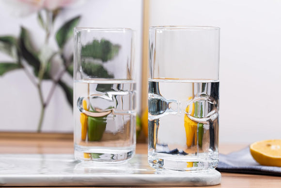 Comfy Homes 370 ml Glasses Set of 6 pcs - Drinking Glasses for- Water, Juice, Whiskey, Cocktail, Lead-Free, Perfect for Home, Restaurants and Parties (Dotted Imagica)