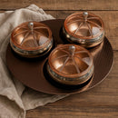 Comfy Homes 3 in 1 Dry Fruit Container | Mirror Finish Dry Food Storage Box I Gifting Use & Multi-Purpose Food Grade Stainless Steel Box I Serving Platter with 3 Sections (Rose Gold)-6