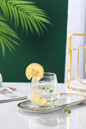 Comfy Homes Delisoga 330 Ml Aquatic Glasses Set Of 6 Pcs - Tall Drinking Glasses For- Water, Juice, Colddrink, Mojito, Cocktail, Lead-Free, Perfect For Home, Restaurants And Parties (Diamond Flush) - 0