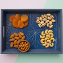 Comfy Homes Stylish Wooden Tray | Handcrafted Multipurpose Serving Tray with Handles | Durable, Food-Safe and Eco-Friendly | Perfect for Tea, Coffee, Snacks, Breakfast and Home Decor (Blue)-7