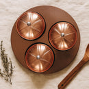 Comfy Homes 3 in 1 Dry Fruit Container | Mirror Finish Dry Food Storage Box I Gifting Use & Multi-Purpose Food Grade Stainless Steel Box I Serving Platter with 3 Sections (Rose Gold)-2