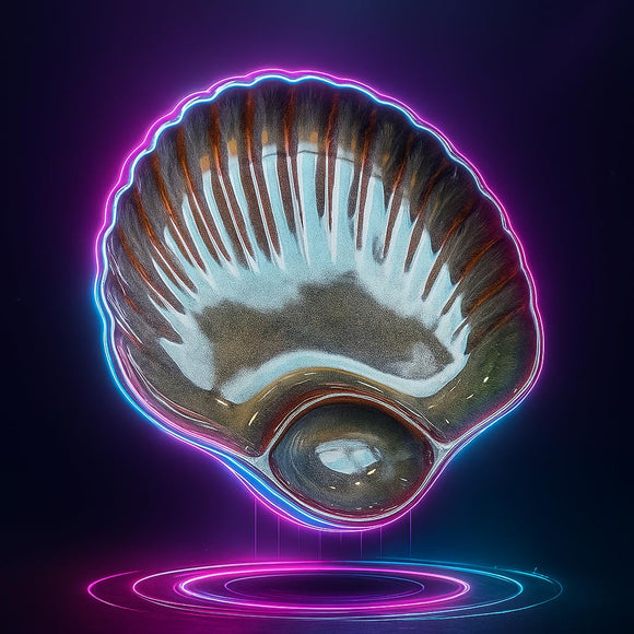 Comfy Homes Ceramic Serving Platter | Elegant Stoneware Snack & Dinner Plate | Stylish Brown Modern Design | Ideal for Starters, Snacks, Desserts & Parties (Red)