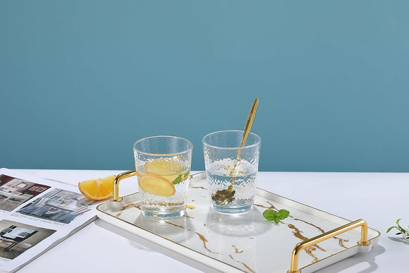 Comfy Homes 260 ml Glasses Set of 6 pcs - Drinking Glasses for- Water, Juice, Colddrink, Cocktail, Perfect for Home and Parties (Whirlpool)-Ideal for Gifiting (Included-Fancy Gifting Box)