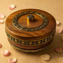 Comfy Homes Revolving Dry Fruit & Snack Storage Box | 4-Section Multi-Purpose Container | Dry Food Organizer, Serving Platter & Gift Box for Home & Festive Use (Luxe)-1