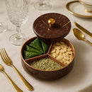 Comfy Homes Mini Multipurpose Candy Set | Elegant Decorative Candy Storage Box for Chocolates, Dry Fruits, Snacks & Sweets | Premium Gifting Box for Home & Festive Return Gifts (Brown)-2