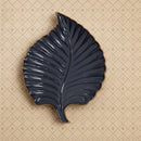 Comfy Homes Ceramic Leaf Serving Platter | Elegant Stoneware Snack & Dinner Plate | Stylish Brown Modern Design | Ideal for Starters, Snacks, Desserts & Parties-3