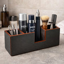 The Sovereign Multi-Tasker: Handcrafted Vegan Leather Divided Organizer Cup (Ocean Orange)-6