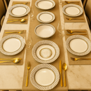 Comfy Homes Round Melamine 41 Pcs Dinner Set | 6 Dinner Plates, 6 Small Plates, 1 Serving Tray, 3 Big Serving Bowls with Lid, 12 Small Bowls, 6 Spoons, 4 Serving Spoons (Jasmine Glow)-3