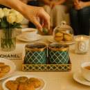 Comfy Homes Revolving Dry Fruit Container Collection | Dry Food Storage Box I Gifting Use I Multi-Purpose Box I Serving Platter with 4 section (Magical Green Set of 2)-5