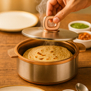 Comfy Homes Inner Stainless Steel Casserole | BPA Free | Food Grade | Easy to Carry | Easy to Store | Chapati | Roti | Curd Maker (Mettalic Pink (2000Ml) (Set of 1))-5