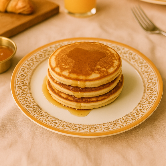 Comfy Homes Round Melamine 41 Pcs Dinner Set | 6 Dinner Plates, 6 Small Plates, 1 Serving Tray, 3 Big Serving Bowls with Lid, 12 Small Bowls, 6 Spoons, 4 Serving Spoons (Kesar Bloom)