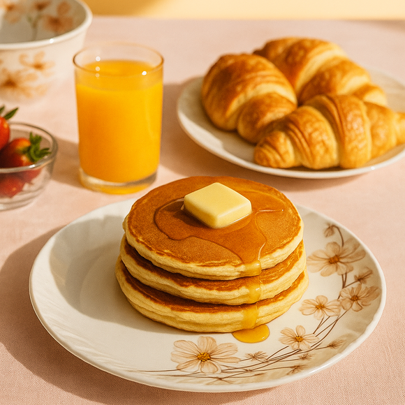 Comfy Homes Round Melamine 41 Pcs Dinner Set | 6 Dinner Plates, 6 Small Plates, 1 Serving Tray, 3 Big Serving Bowls with Lid, 12 Small Bowls, 6 Spoons, 4 Serving Spoons (Amber Grace)