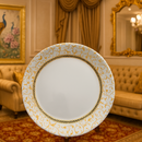 Comfy Homes Pure Melamine Round Dinner Set | 6 Dinner Plates, 6 Small Plates, 1 Serving Tray, 3 Big Serving Bowls with Lid, 12 Small Bowls, 6 Spoons, 4 Serving Spoons (SonaPatra)-6