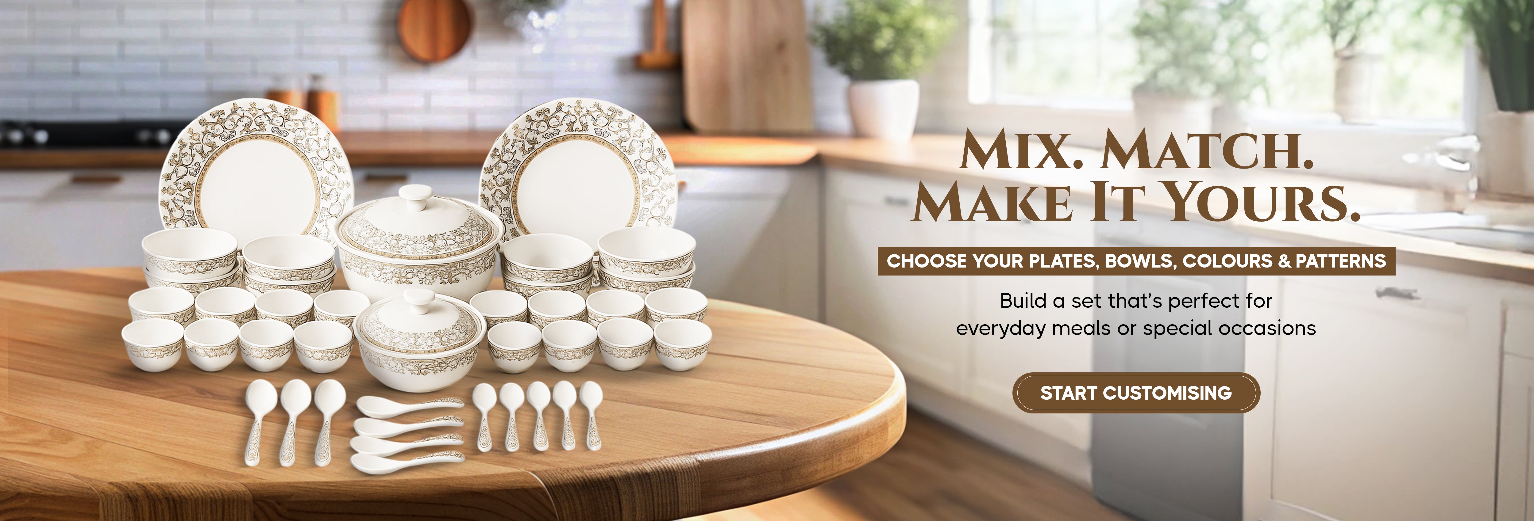 Customized dinner set banner 1