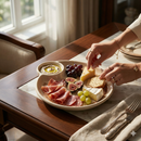 Comfy Homes Divided Serving Platter Set – Modern Snack & Dip Plate for Everyday Hosting and Sharing (Rustic Brown)-6