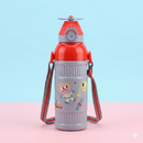 Kids Smart Sipper Bottle with Button-Open Lid, Neck Strap & Helicopter Cap Design (Mr Aerospace)-1