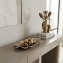 Comfy Homes 12-Inch Ceramic Serving Platter with Brass Finish – Luxury Statement Tableware for Elegant Hosting-6