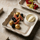 Everyday Serve Plate Set | Lightweight Melamine Plates for Snacks & Small Meals (Sand Dune)-4