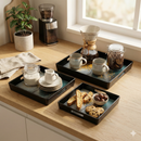 Comfy Homes™ Premium Multi-Purpose Melamine Tray Set (Set of 2)(Medium & Large) (Autumn Breeze)-9
