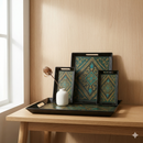 Comfy Homes™ Premium Multi-Purpose Melamine Tray Set (Set of 3)(Small, Medium & Large) (Royal Monarch)-7