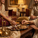 Comfy Homes 12-Inch Ceramic Serving Platter with Brass Finish – Luxury Statement Tableware for Elegant Hosting-4