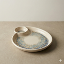 Comfy Homes Divided Serving Platter Set – Modern Snack & Dip Plate for Everyday Hosting and Sharing (Coral Blue)-4