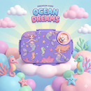 Insulated Steel Lunch Box 500ml with Sweet Box & Spoon | Leak-Proof Kids Tiffin | Hot & Fresh Meals On-the-Go (Purple Mermaid)-2