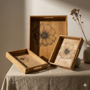 Comfy Homes Signature Mango Wood Serving Tray Set (Set of 3) – Elegant Hosting & Everyday Serving-6