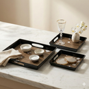 Comfy Homes™ Premium Multi-Purpose Melamine Tray Set (Set of 2)(Medium & Large) (Coffee Tray)-10