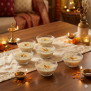 Comfy Homes Glass Dessert Bowls Set of 6 – Premium Clear Serving Bowls for Ice Cream, Sweets & Desserts-1